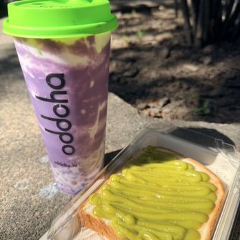oddcha - Twilight taro with coconut jelly + kaya toast - Bubble Tea Near Me - San Rafael, California