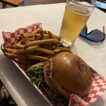 Rusty Bull Downtown Charleston - Grilled chicken sandwich with sweet potato fries. Perfect! - American Near Me - Charleston, South Carolina Rusty Bull Downtown Charleston - Grilled chicken sandwich with sweet potato fries. Perfect! - American Near Me - Charleston, South Carolina