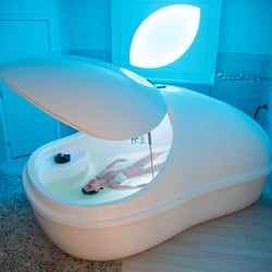 True REST Float Spa - Floating euphorically in 1200 pounds of Epsom Salts