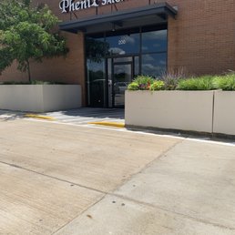 Entrance on garage top level