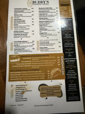 Menu photo 1 Buddy’s DC Washington, DC, DC Menu photo 1 Buddy’s DC Washington, DC, DC