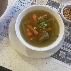 Meat soup that comes with the special of the day