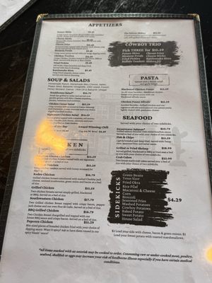 Menu photo 2 Dodge City Steakhouse Mount Airy, NC