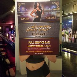 Wispers - Happy hour times changed to 7-9pm