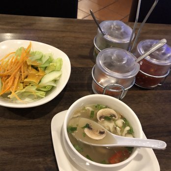 109 Thaiana - 30. Mushroom soup and salad - Thai Near Me - West Babylon, New York