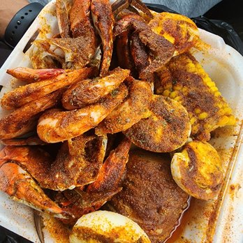 The Blue Crab Company - 1/2 crab 1/2 Shrimp combo spicy medium - Seafood Near Me - Jacksonville, Florida The Blue Crab Company - 1/2 crab 1/2 Shrimp combo spicy medium - Seafood Near Me - Jacksonville, Florida