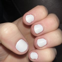 Nail City - Cut my medium length nails extremely short, as well as the polish isn't all the wya to the edge