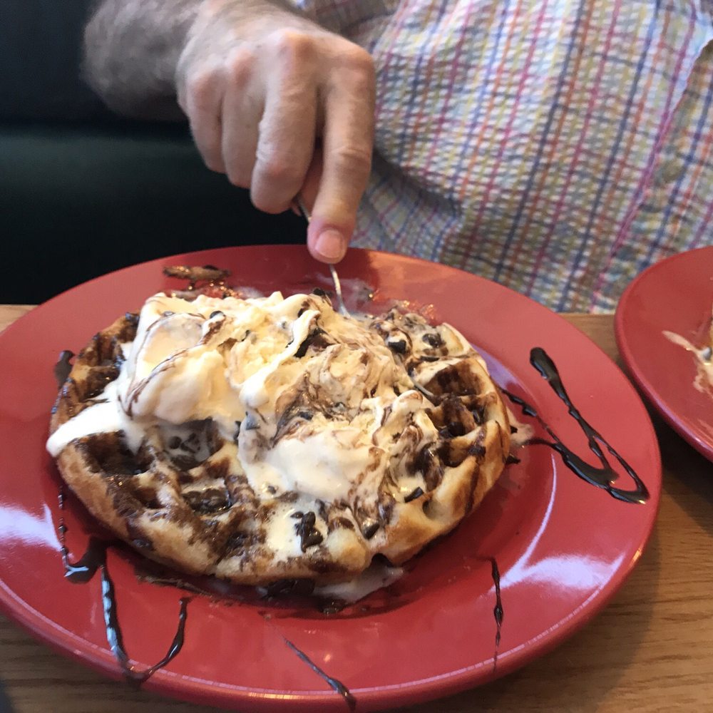Waffles Caffe - Gluten Free chocolate waffles and a delicious gluten free bun with the hamburger. - Breakfast & Brunch Near Me - Yakima, Washington Waffles Caffe - Gluten Free chocolate waffles and a delicious gluten free bun with the hamburger. - Breakfast & Brunch Near Me - Yakima, Washington