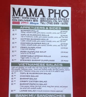 Menu photo 7 Mama Pho Brooklyn, NY