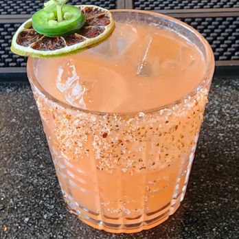 State Lunch - Spicy blood orange margarita - Comfort Food Near Me - Augusta, Maine