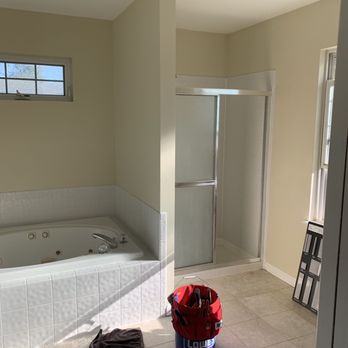 Fix This House - remodeled master bathroom (before, during and after) - General Contractors Near Me Fix This House - remodeled master bathroom (before, during and after) - General Contractors Near Me
