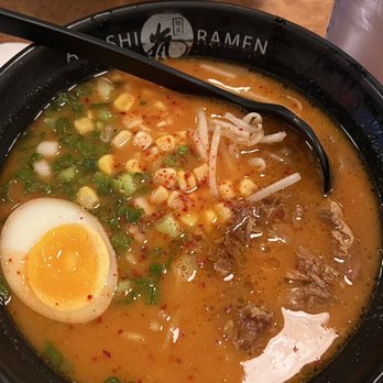Arashi Ramen - R4 Spicy Miso Ramen in the bottom and  R3 Miso Ramen at the top of the photo - Ramen Near Me - Seattle, Washington