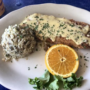 Blind Tiger - Pecan crusted catfish with creole mustard sauce and dirty rice - Cajun/Creole Near Me - Shreveport, Louisiana