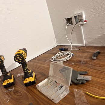 CHRIS ELECTRIC - Surface mount outlet on brick wall that was added - Electricians Near Me CHRIS ELECTRIC - Surface mount outlet on brick wall that was added - Electricians Near Me