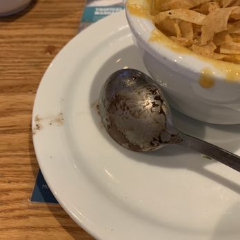 Chili's - The disgusting spoon that was bought to me with my soup - Tex-Mex Near Me - Layton, Utah