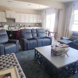 Flex steel furniture set in Gray Blue