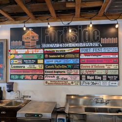 Fortside Brewing Company - The menu as of October 2024.