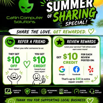 Catlin Computer Solutions - Summer Savings event is going now!! - IT Services & Computer Repair Near Me - Ridgecrest, California Catlin Computer Solutions - Summer Savings event is going now!! - IT Services & Computer Repair Near Me - Ridgecrest, California