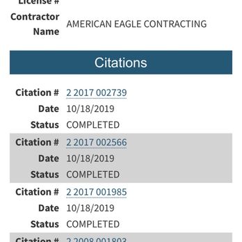 American Eagle - Complaints - General Contractors Near Me
