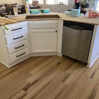 JPZ Property Services - After pic of painted oak cabinet island + added new hardware! - Handyman Near Me JPZ Property Services - After pic of painted oak cabinet island + added new hardware! - Handyman Near Me