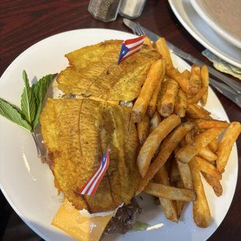 Nellie's - Jibarito with fries. - Breakfast & Brunch Near Me - Chicago, Illinois