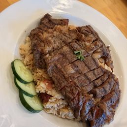 Ribeye steak and fried rice Ribeye steak and fried rice