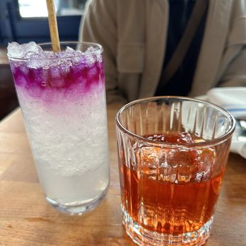 Fish Cheeks - Butterfly Pea Flower Lemonade Panang Negroni - Seafood Near Me - New York, New York