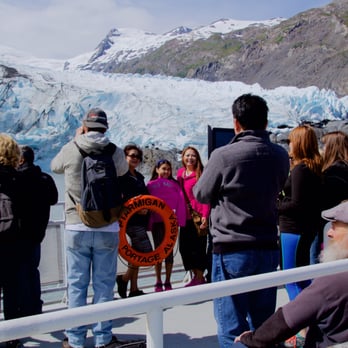 907 Tours - Aboard the Ptarmigan looking at Portage Glacier. - Tours Near Me