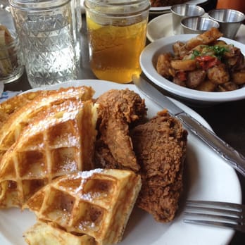 Sweet Chick - Two orders of Chicken and Waffles with home fries, blackberry lemonade, peach iced tea, and a regular lemonade... ($48.00). - Southern Near Me - Brooklyn, New York Sweet Chick - Two orders of Chicken and Waffles with home fries, blackberry lemonade, peach iced tea, and a regular lemonade... ($48.00). - Southern Near Me - Brooklyn, New York