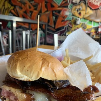 Brgr Stop - Bet it all on black garlic burger - Burgers Near Me - Coconut Creek, Florida