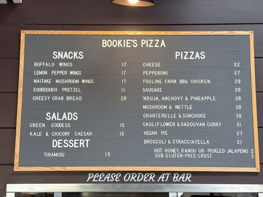 Menu photo 3 Bookie's Pizza Santa Cruz, CA Menu photo 3 Bookie's Pizza Santa Cruz, CA