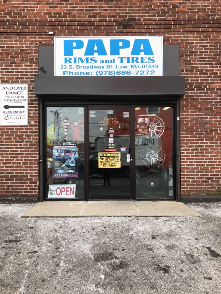 PAPA RIMS AND TIRES Updated September 2024 33 S Broadway, Lawrence