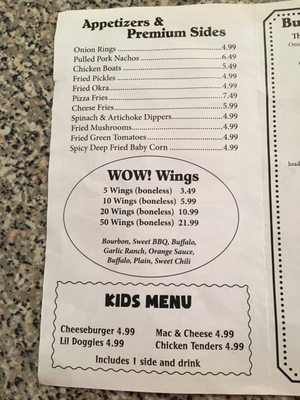 Menu photo 8 JonEvan Jack's Corbin, KY