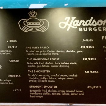 Handsome Burger - Menu as of December 2019 - Burgers Near Me - Galway City, D Handsome Burger - Menu as of December 2019 - Burgers Near Me - Galway City, D