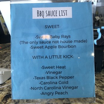 Chub's Blue Pig BBQ - Sauce choices - American Near Me - Attleboro, Massachusetts Chub's Blue Pig BBQ - Sauce choices - American Near Me - Attleboro, Massachusetts