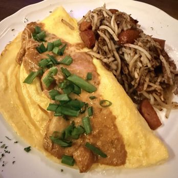Watson's Chophouse - Crab Cake Omelette & hashbrowns - Steakhouses Near Me - Muskogee, Oklahoma