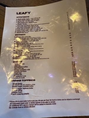 Menu photo 5 Leafy Pembroke Pines, FL