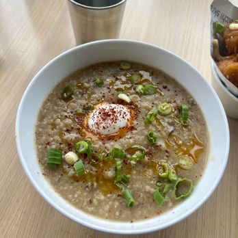 Skratch Labs Table - Mushroom Congee & Egg - Cafes Near Me - Boulder, Colorado