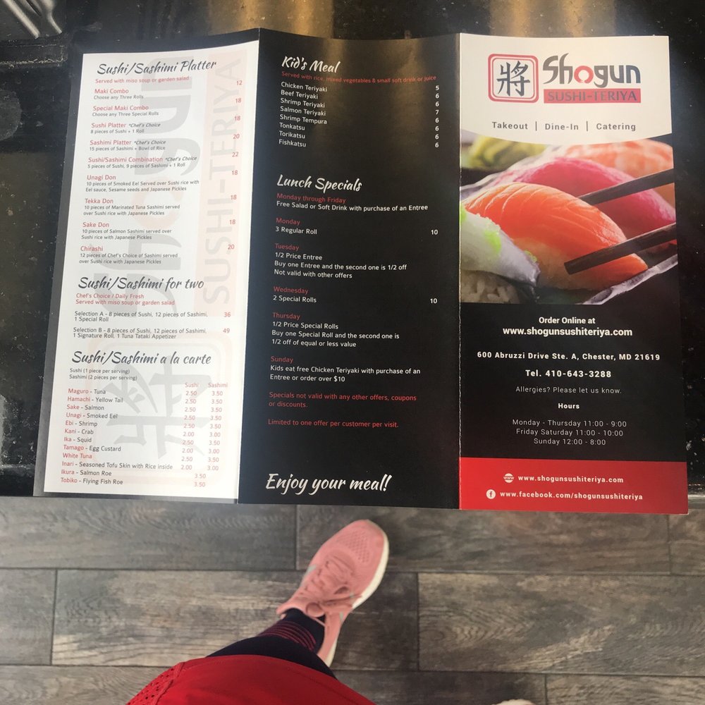 Shogun Sushi-Teriya - Kids menu and platters/ a la carte - Sushi Bars Near Me - Chester, Maryland Shogun Sushi-Teriya - Kids menu and platters/ a la carte - Sushi Bars Near Me - Chester, Maryland