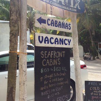 Cabañas Maálix - Sign out front - Beach Bars Near Me - Tulum, ROO