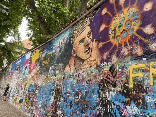 Photo of John Lennon Wall - Prague, PR, CZ. No Lennon on the Lennon Wall