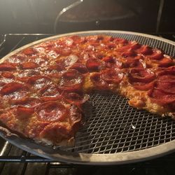 All Star Pizzeria - The uncooked pizza in my oven now.