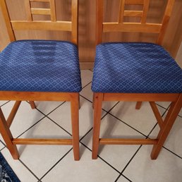 A pair of chairs we had reupholstered by Oscar. Excellent!