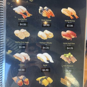 Waka Sakura - Menu of 7/31 - Conveyor Belt Sushi Near Me - Irvine, California