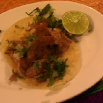 Las 3 Maria's Restaurant - Carnitas taco with corn tortilla and pureed salsa - Mexican Near Me - Antioch, California