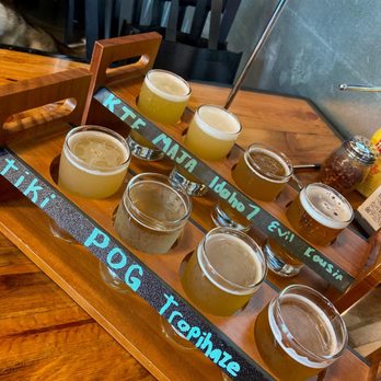 Heretic Brewery and Distillery - Only two of these were good, and they happen to be Heretic favorites.  The rest were CaliCraft from what we were told. - Burgers Near Me - Fairfield, California