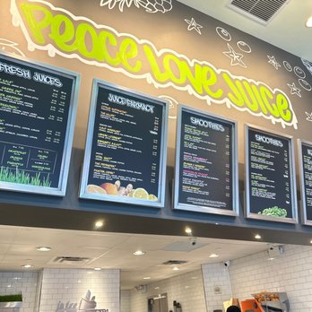 Juice Generation - menus on the wall of a restaurant - Juice Bars & Smoothies Near Me - New York, New York