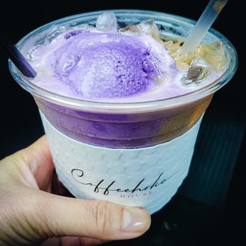 Coffeeholic House - Coffeeholic dream with ube float, collab item with Macadons. 5/5. IG: @take.a.bite.with.me - Coffee & Tea Near Me - Seattle, Washington