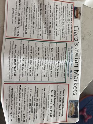 Menu photo 3 Claro's Italian Markets Tustin, CA Menu photo 3 Claro's Italian Markets Tustin, CA