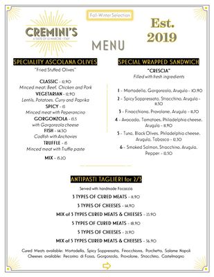 Menu photo 8 Cremini's - Aperitivo & Kitchen Brooklyn, NY